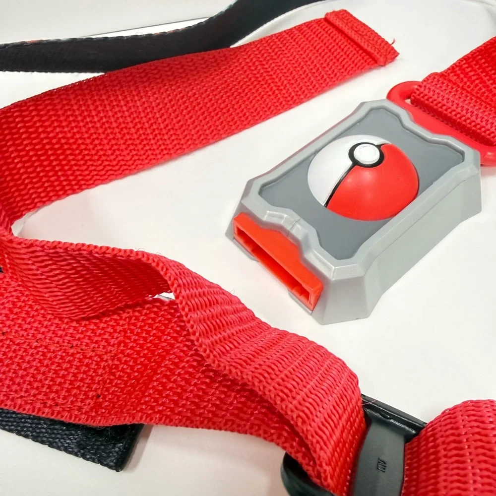 Stanley Red and Gray Kids Belt with Poké Ball Buckle